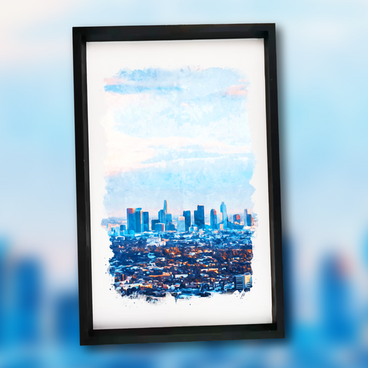 Los Angeles Skyline - 11x17 Wooden Sign