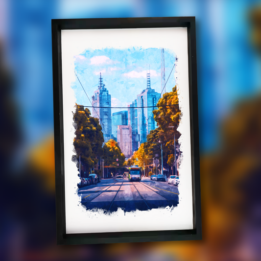 Downtown Melbourne - 11x17 Wooden Sign