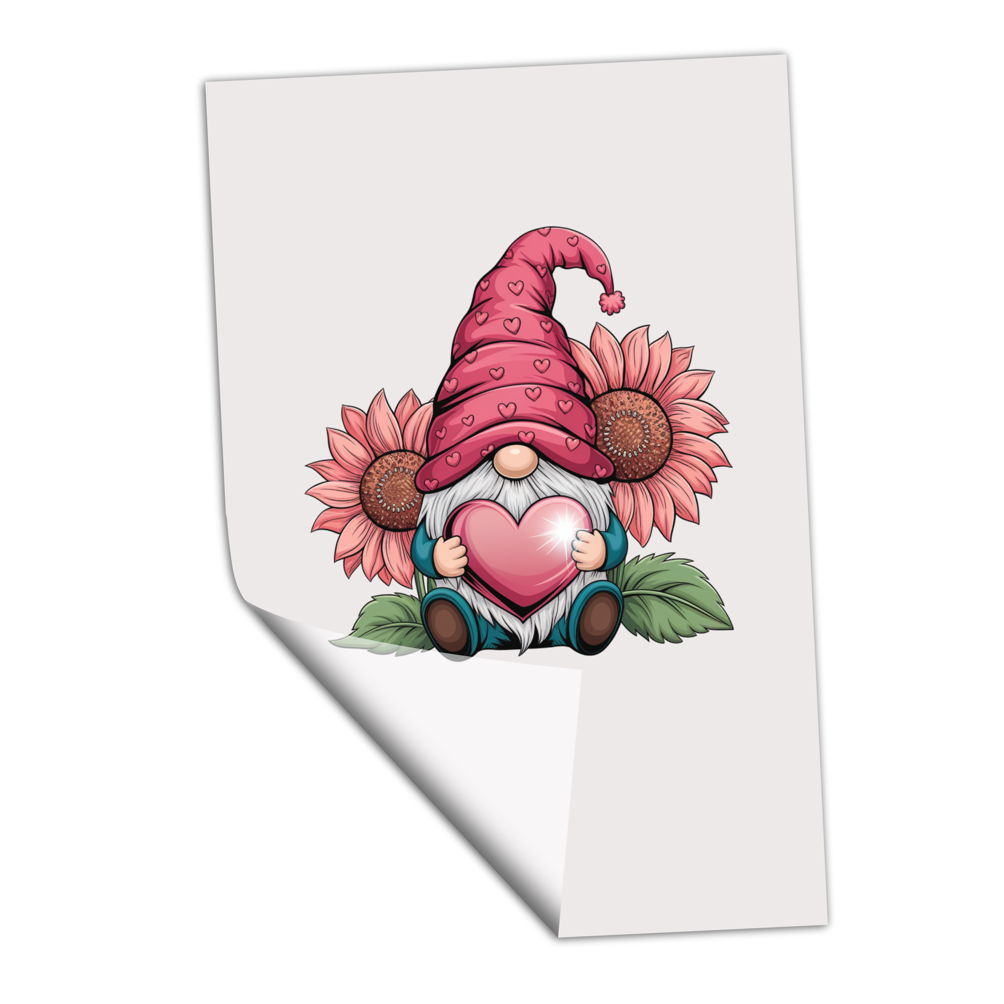 Valentine's Floral Gnome - Transfer
