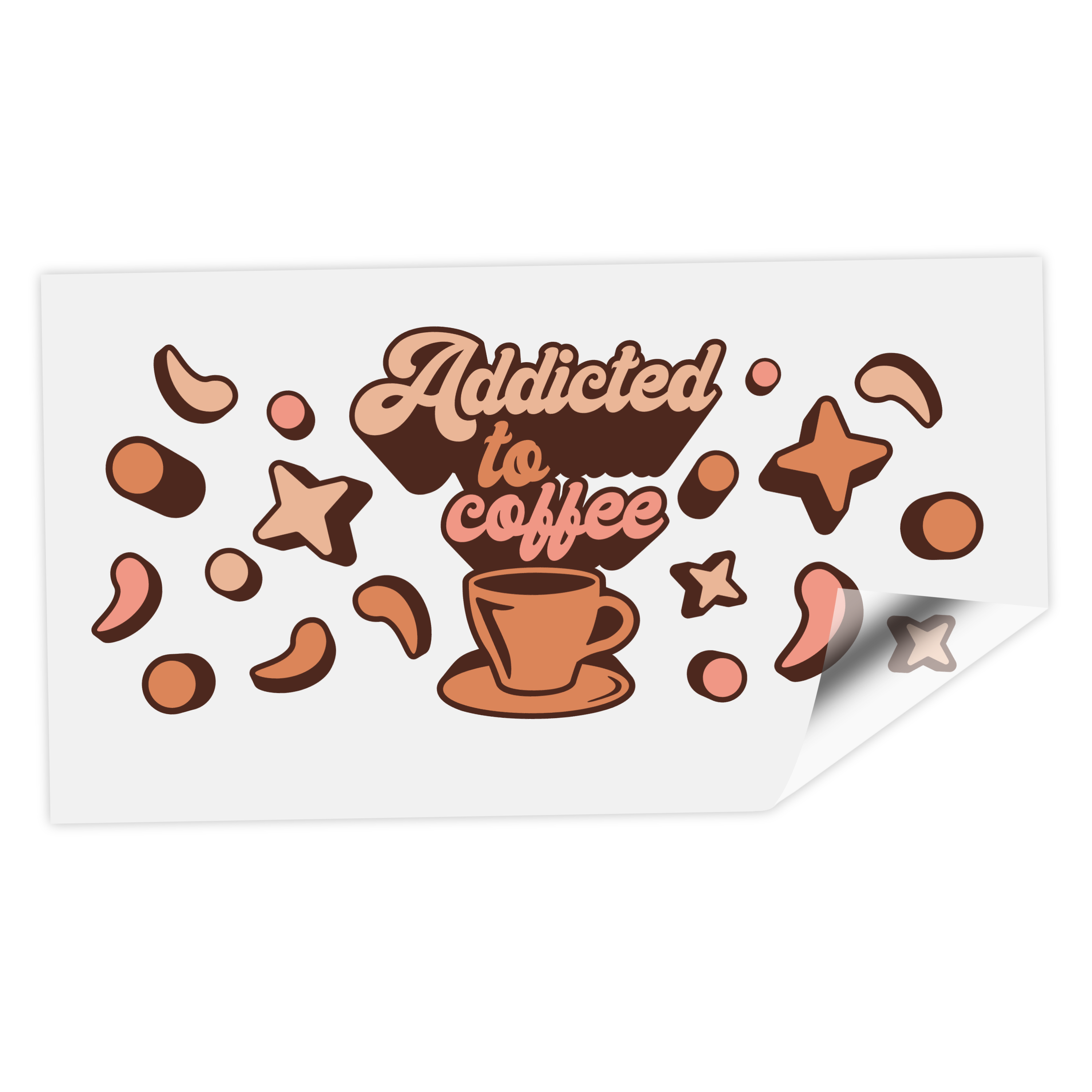 Addicted to Coffee - 16oz UV DTF Wrap