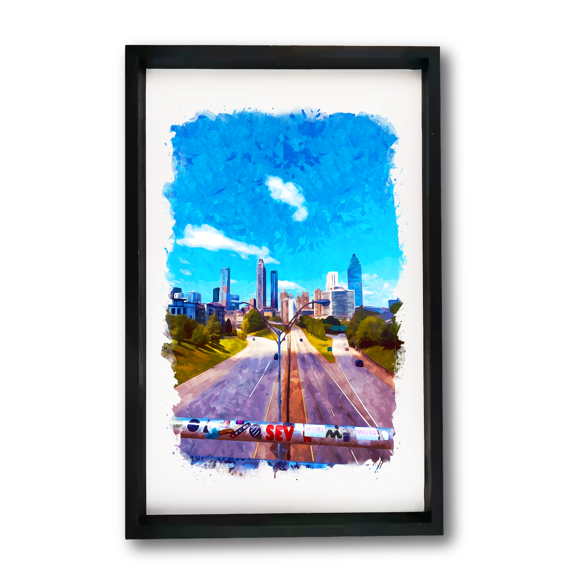 Atlanta Roads - 11x17 Wooden Sign