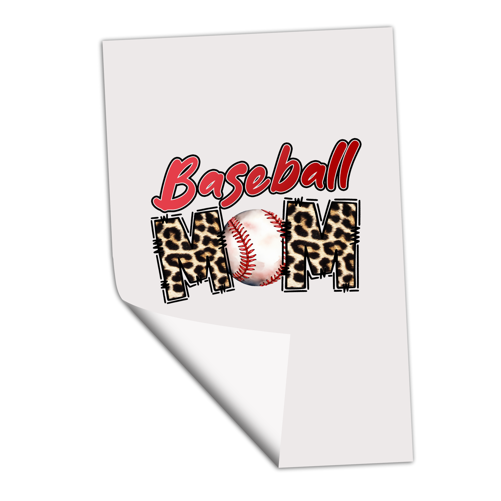 Baseball Mom-Doodle Leopard - DTF Transfer