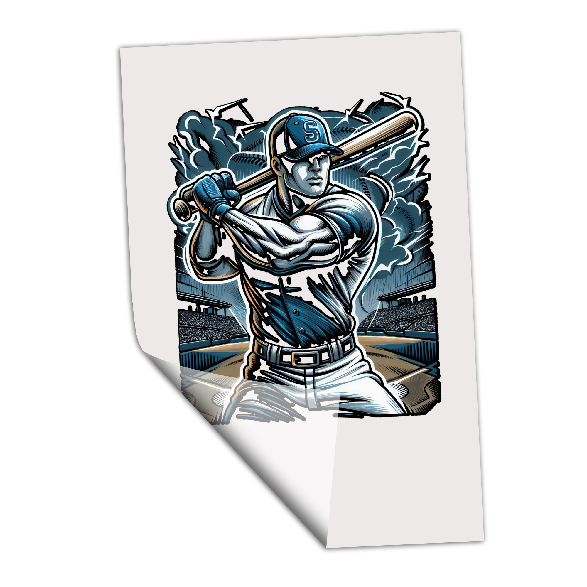 Baseball Swing Poster - Transfer