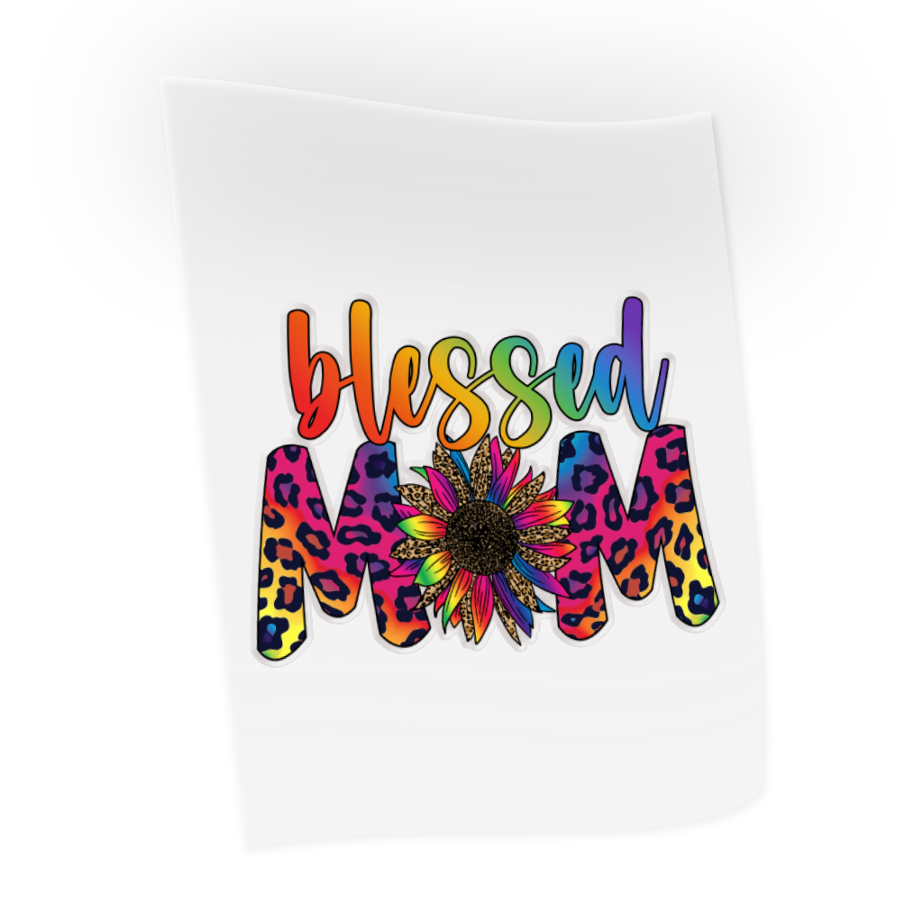 Blessed Mom Rainbow Leopard