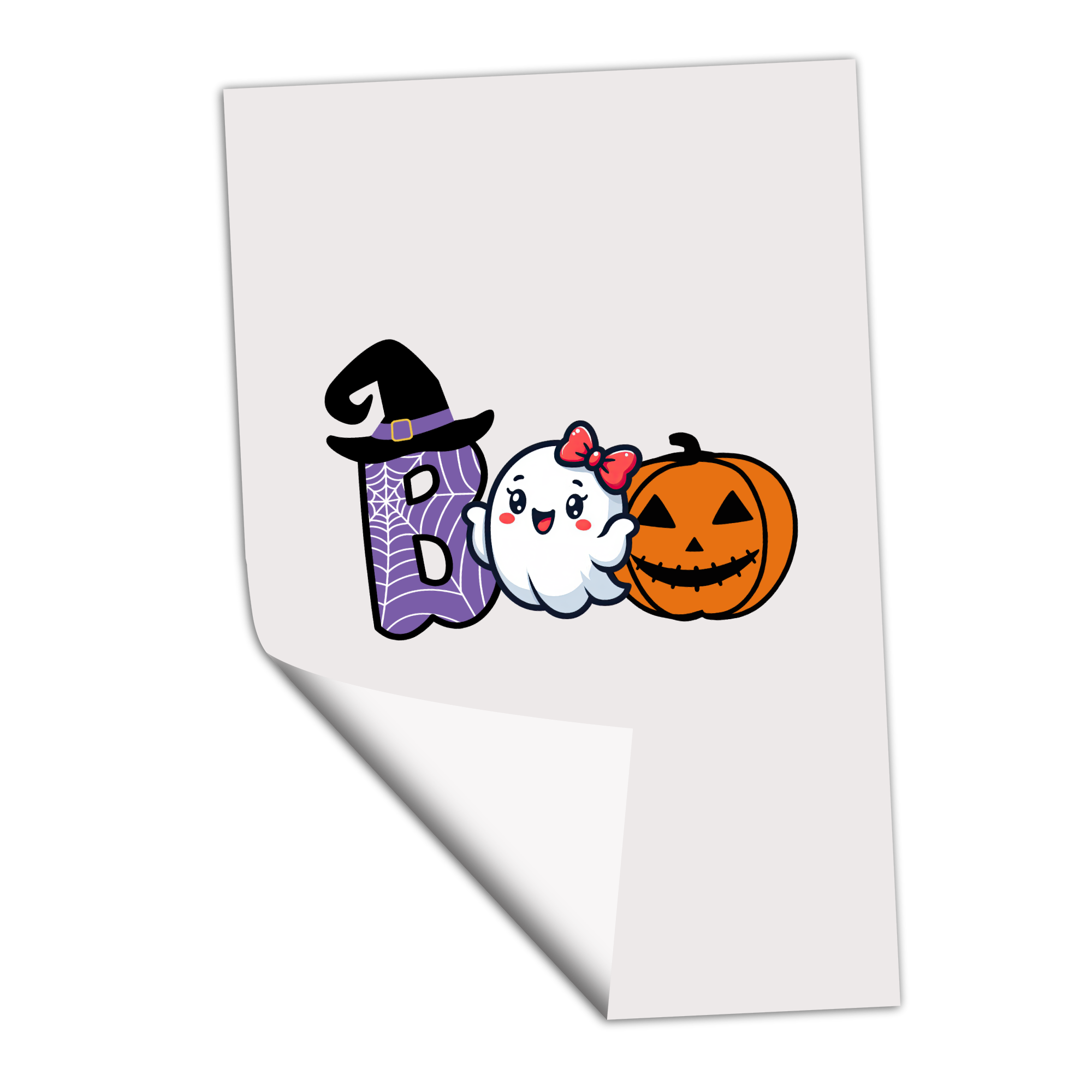 Boo Cartoon Word Art - DTF Transfer