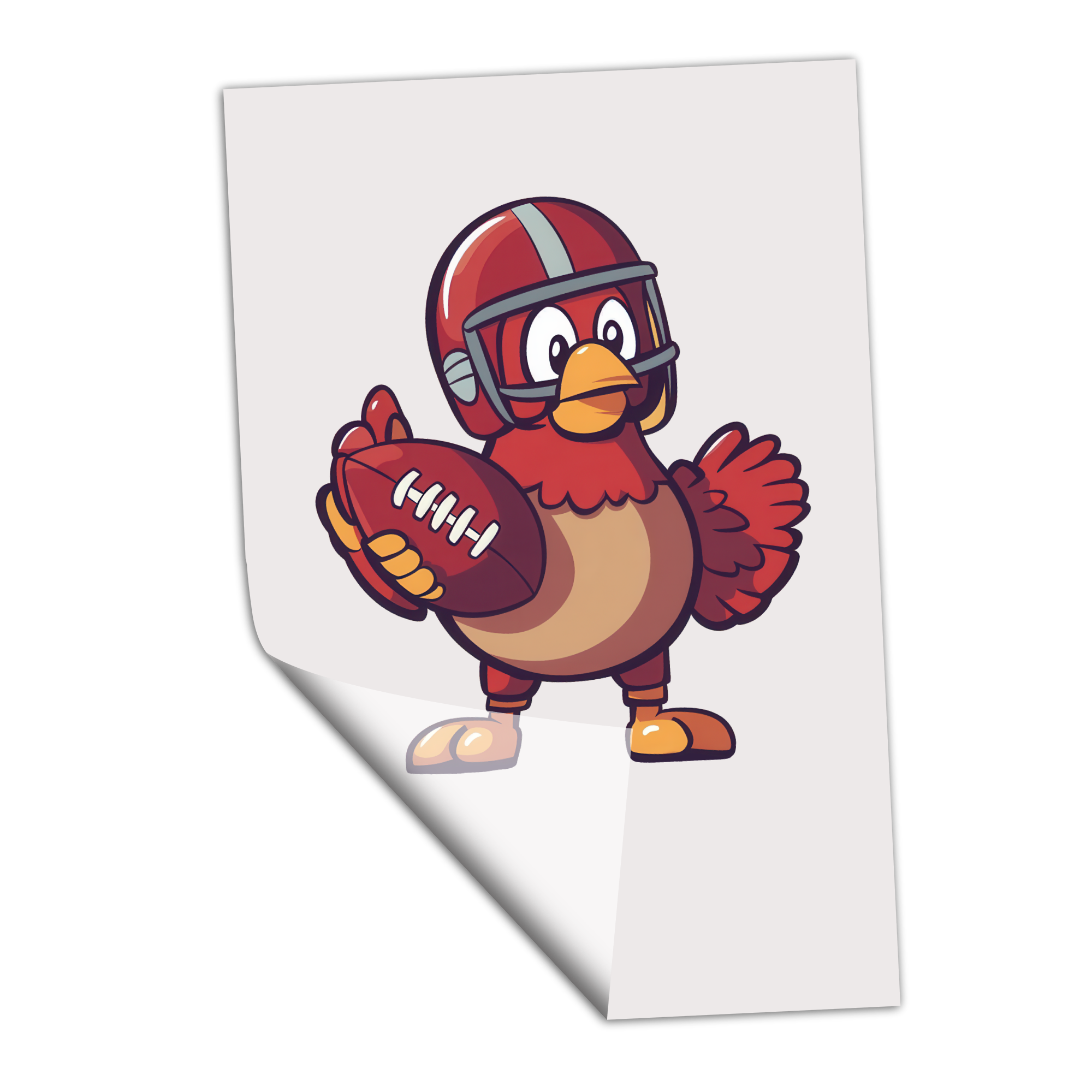 Cartoon Football Turkey - DTF Transfer