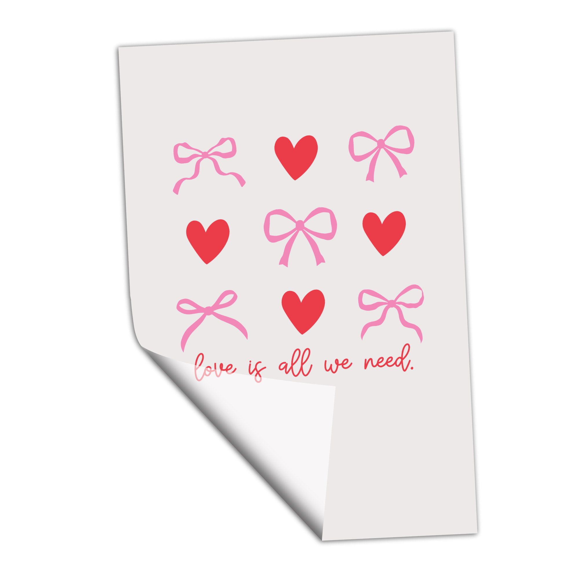 Love is All We Need Checkered Doodles - Transfer