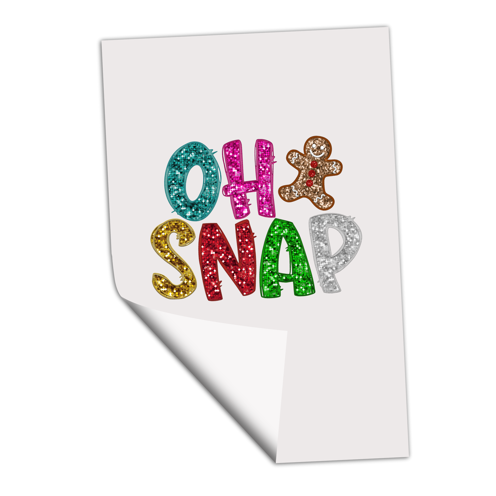 Oh Snap Fingerbread Faux Embroidered Sequins - Transfer