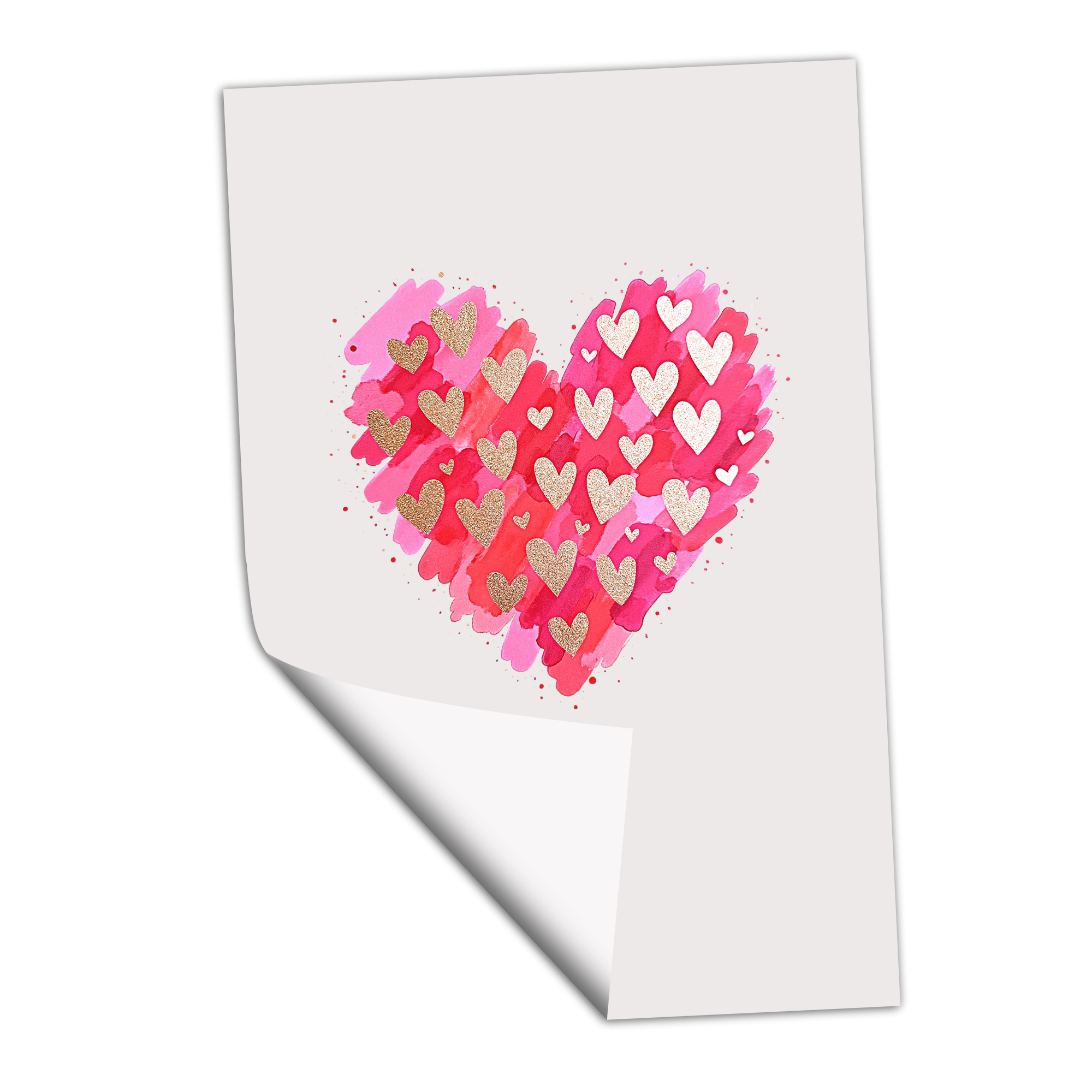 Watercolor Heart- Transfer