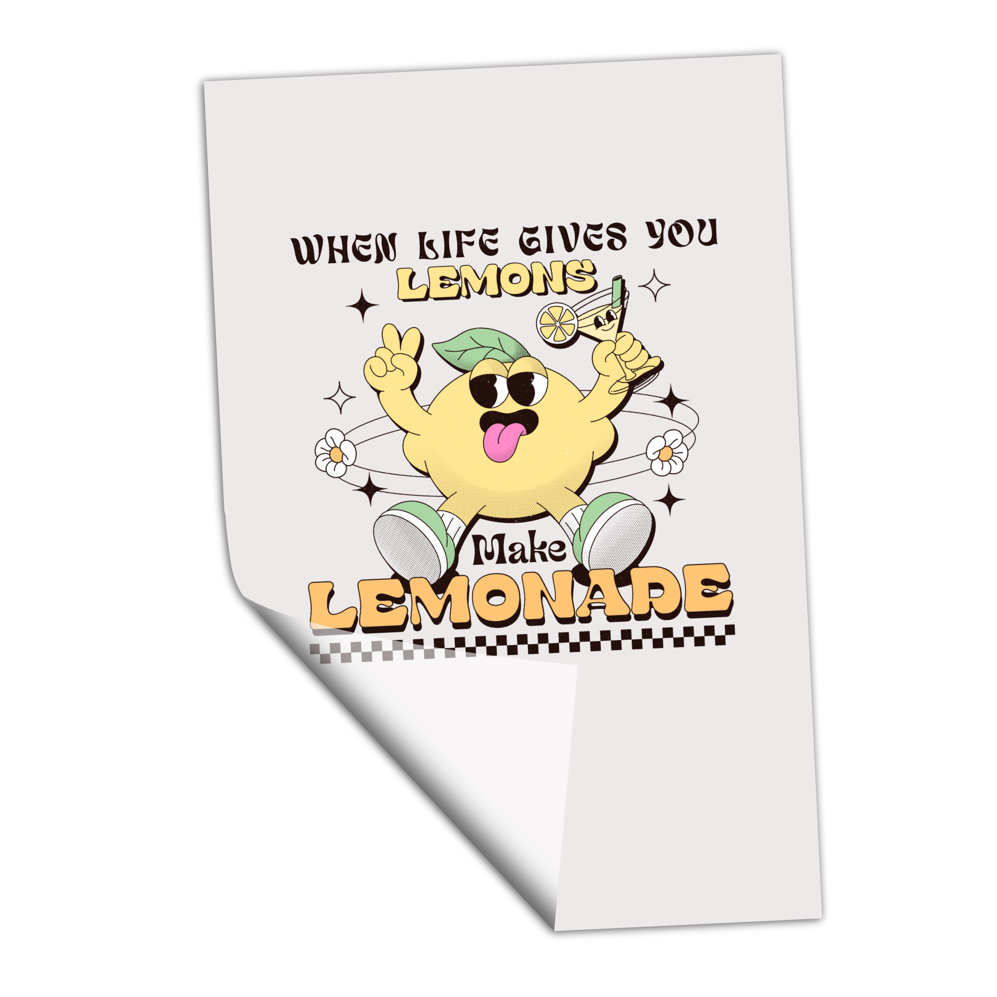 When Life Gives You Lemons Make Lemonade Retro -Transfer